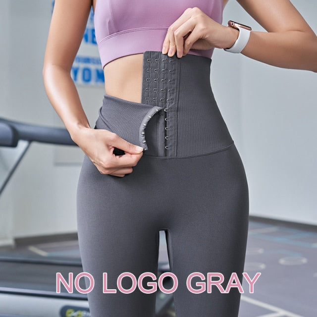 Seamless high waist postpartum fitness leggings by The Clothing Company Sydney, designed for yoga, gym, and running workouts.