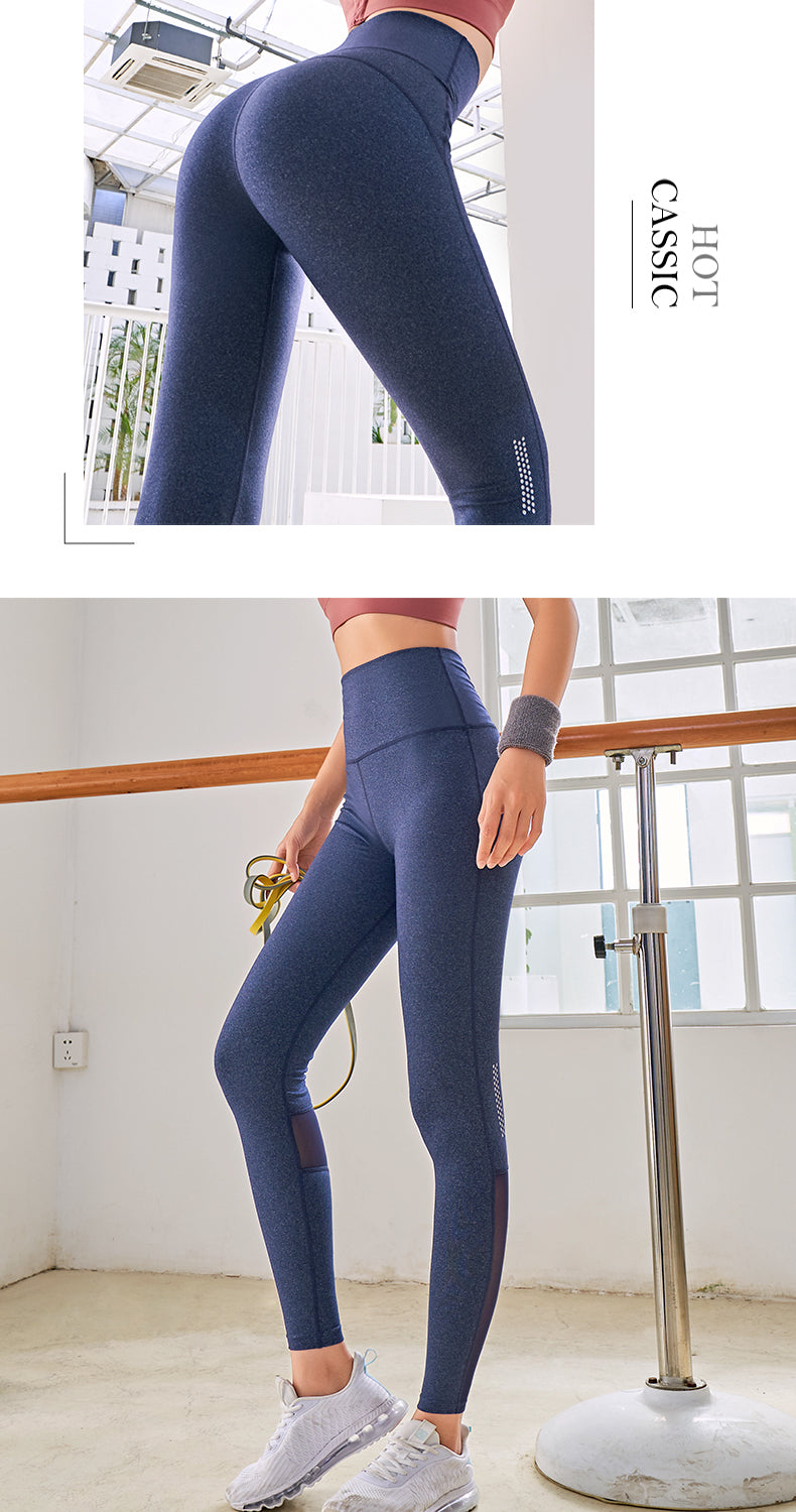 Seamless high-waist fitness leggings by The Clothing Company Sydney, designed for running, yoga, and gym workouts with push-up support.