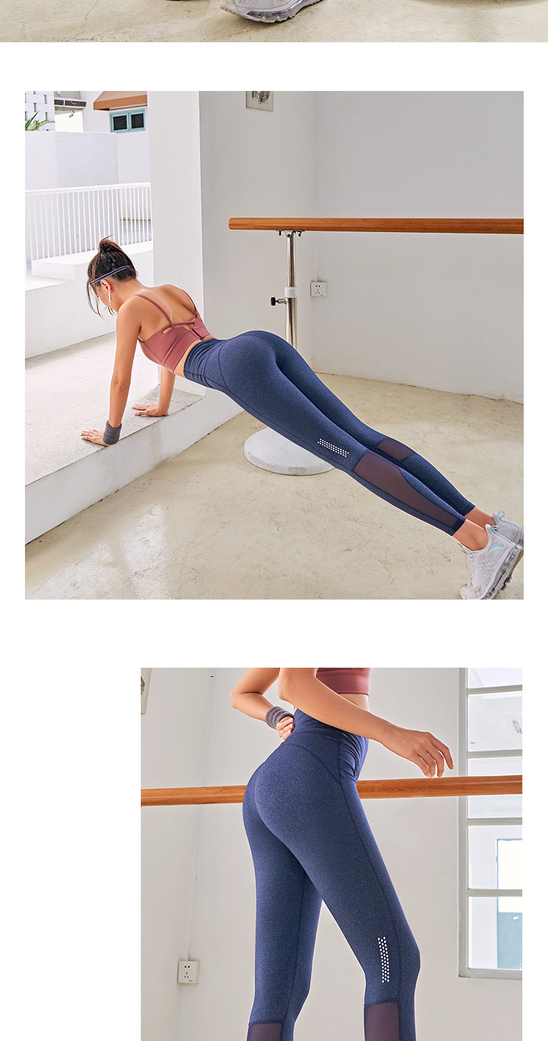 Seamless high-waist fitness leggings from The Clothing Company Sydney, designed for running and yoga with push-up support.