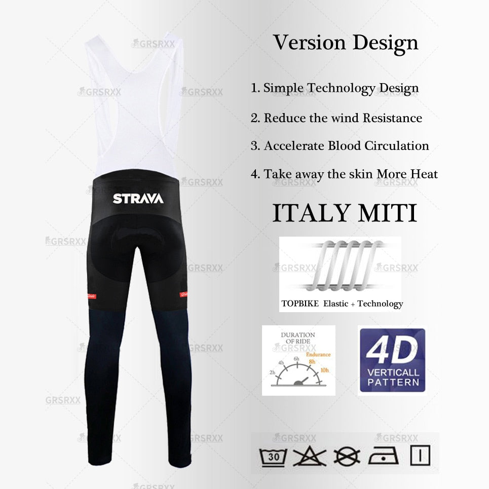 Thermal fleece cycling pants from The Clothing Company Sydney, designed for winter and autumn long-sleeve bicycle sportswear.