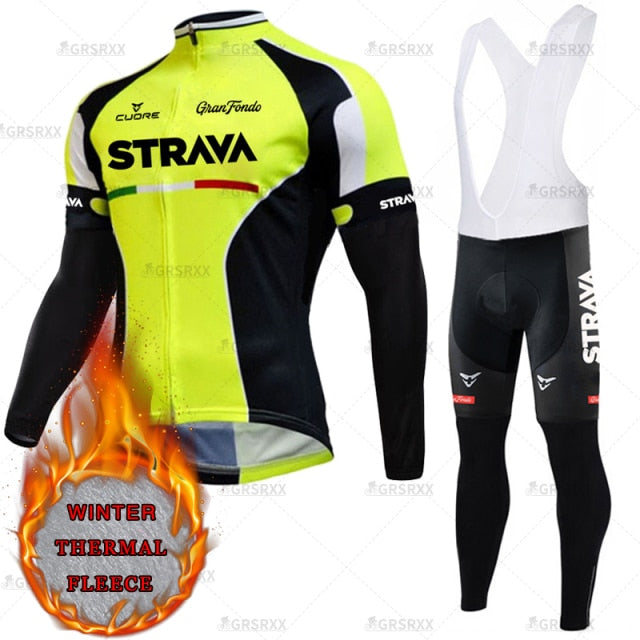 Thermal fleece cycling pants from The Clothing Company Sydney, designed for winter and autumn long sleeve bike sportswear.
