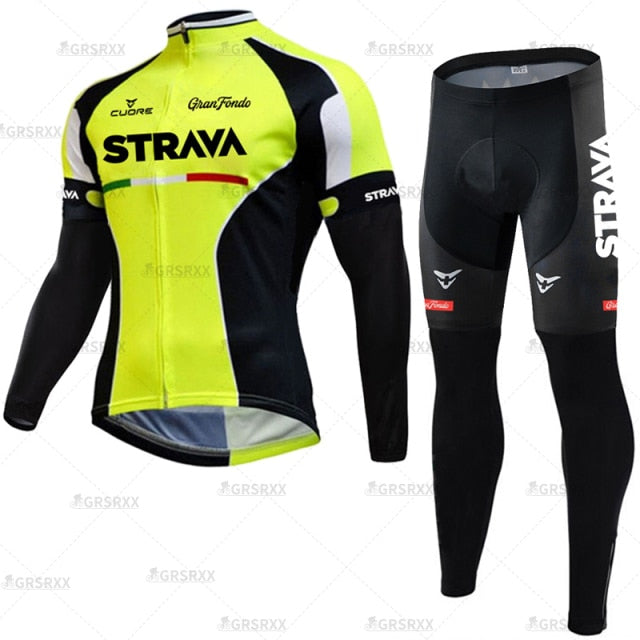 Thermal fleece cycling pants from The Clothing Company Sydney, designed for winter and autumn long-sleeve bicycle sportswear.