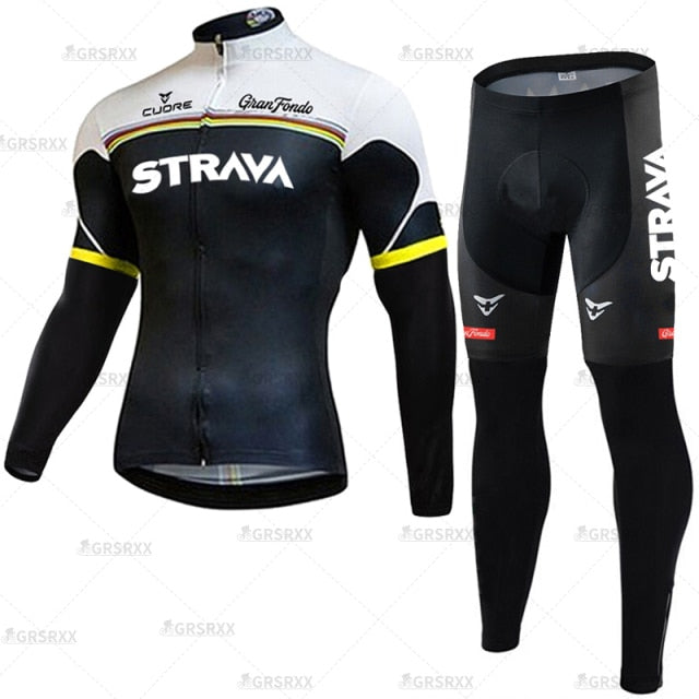 Thermal fleece cycling pants from The Clothing Company Sydney, designed for winter and autumn long-sleeve bicycle sportswear.