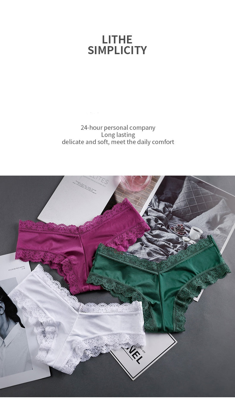 Hollow out lace and silk satin underwear briefs by The Clothing Company Sydney, featuring elegant design and comfortable fit