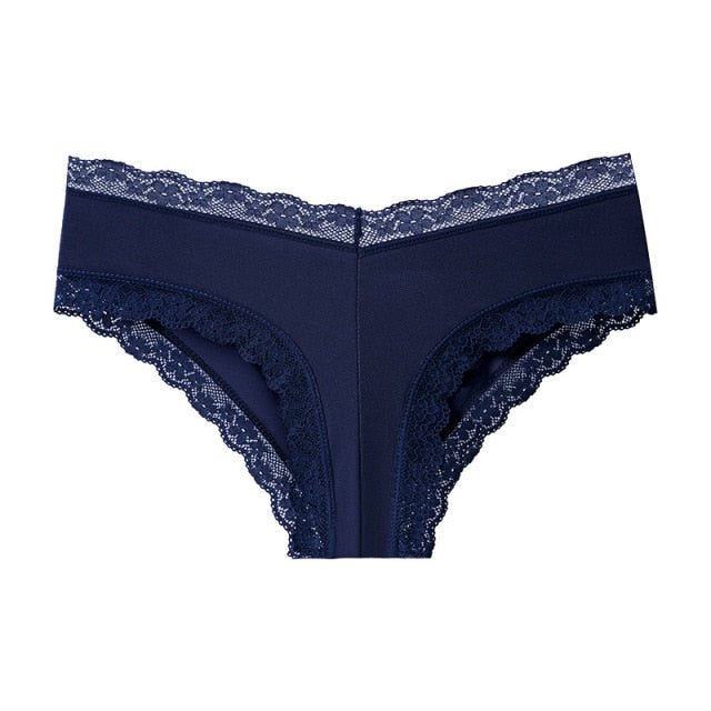 Lace and satin underwear briefs featuring hollow out design, silk and comfortable fit from The Clothing Company Sydney.