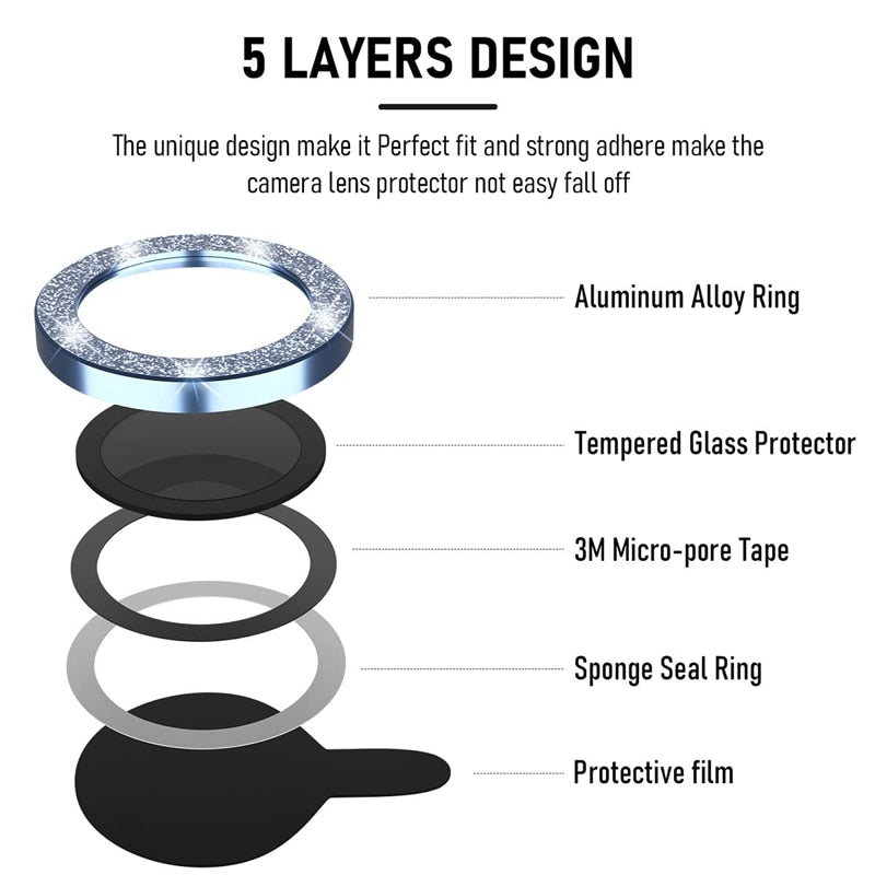 Luxury camera lens protector glass for iPhone 13, 12, 11 Pro Max from The Clothing Company Sydney, protecting back camera lens.