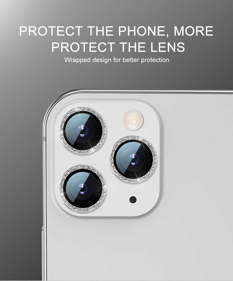 Luxury camera lens protector glass for iPhone 13, 12, 11 Pro Max; protective back lens cover by The Clothing Company Sydney