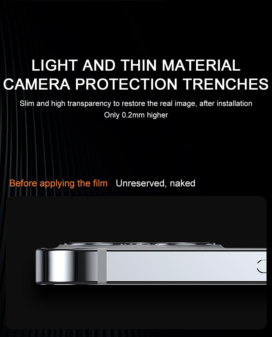 Luxury camera lens protector glass for iPhone 13, 12, 11 Pro Max from The Clothing Company Sydney, protecting back camera lens.