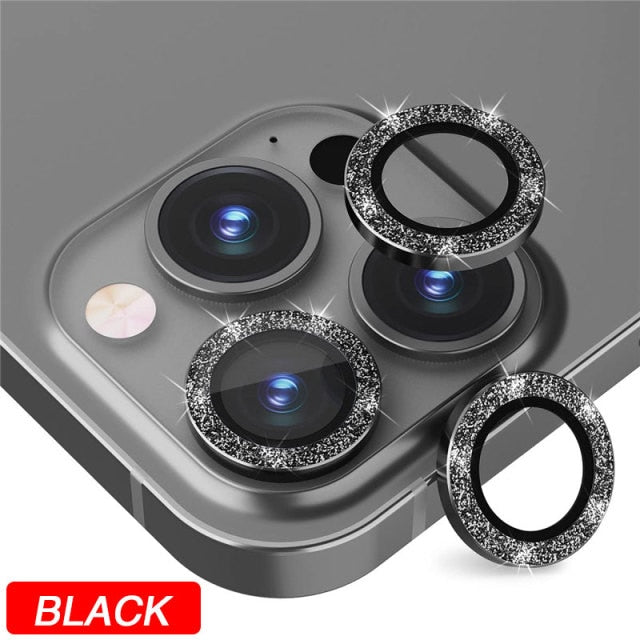 Luxury camera lens protector glass for iPhone 11, 12, 13 Pro Max from The Clothing Company Sydney, showing the clear back lens cover.