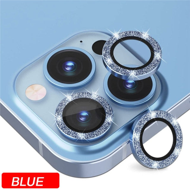 Luxury camera lens protector glass for iPhone 13, 12, 11 Pro Max, from The Clothing Company Sydney, covers rear camera lens.