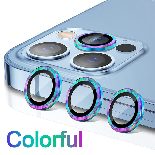 Luxury camera lens protector glass for iPhone 13, 12, 11 Pro Max by The Clothing Company Sydney, protects rear camera lenses.