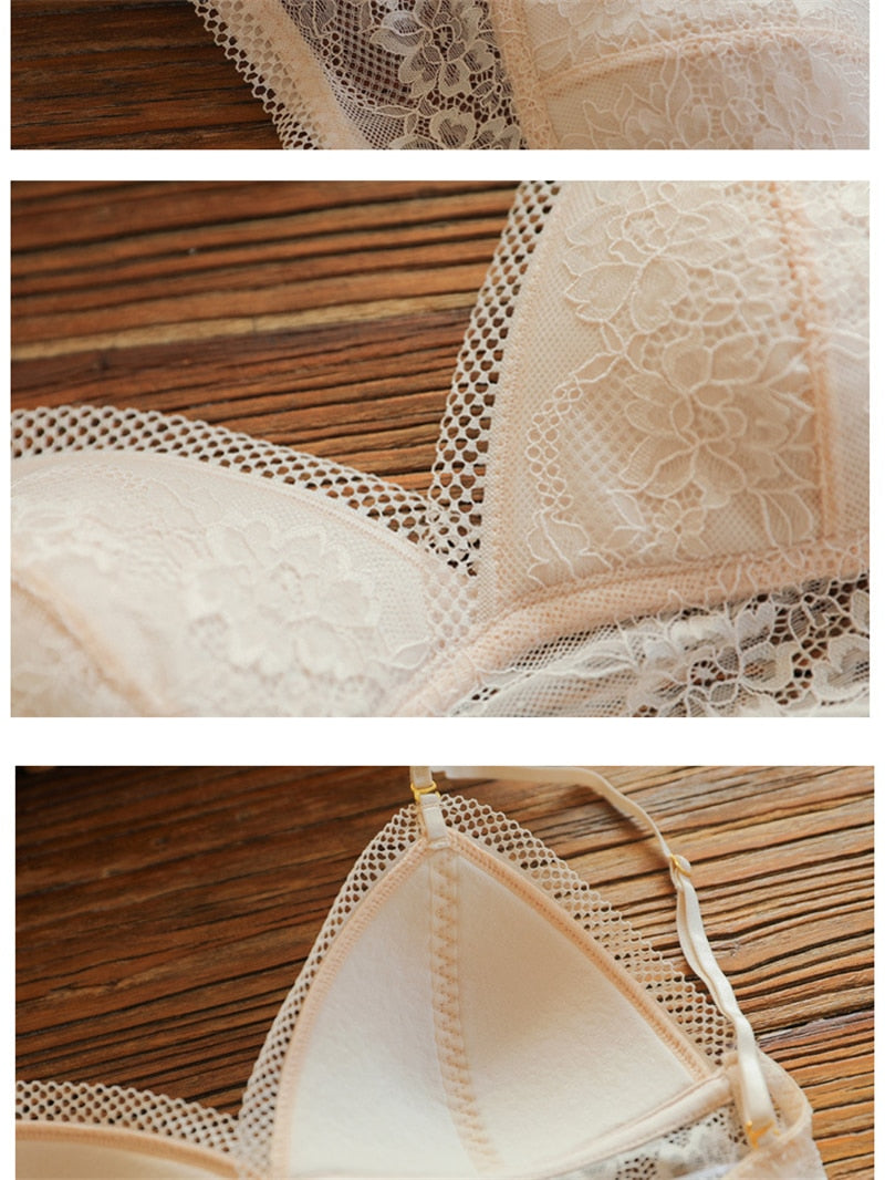 Backless lingerie bralette with U-shape design, gather detail, and push-up support from The Clothing Company Sydney.