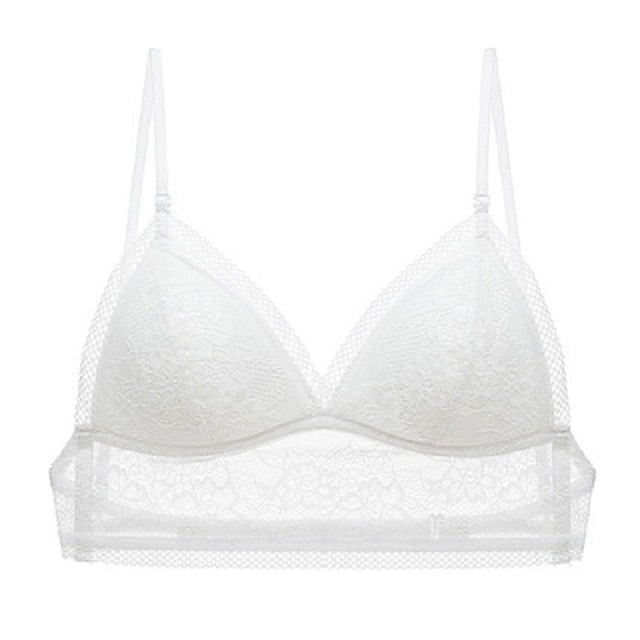 Backless lingerie bralette with U-shape back, gather design, push-up features, in three styles by The Clothing Company Sydney.