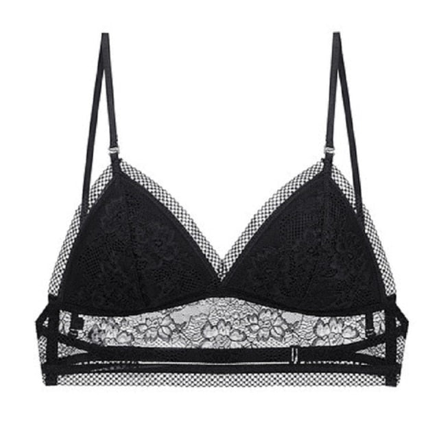 Backless lingerie bralette with U-shape back, gather detail, push-up style, by The Clothing Company Sydney.