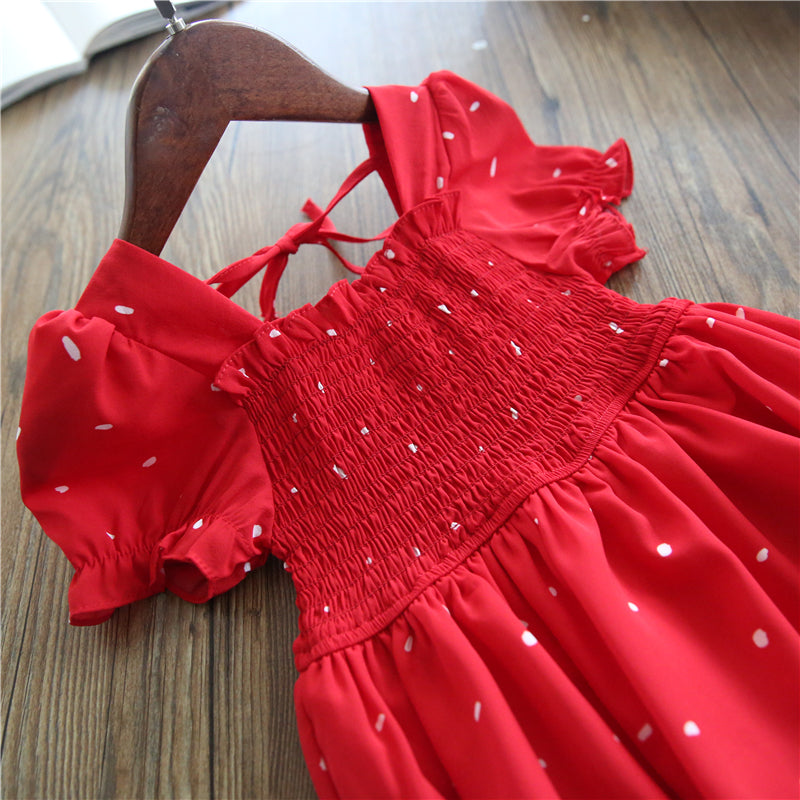 Girls princess fairy puff short sleeve dress by The Clothing Company Sydney, perfect for summer parties and special occasions.