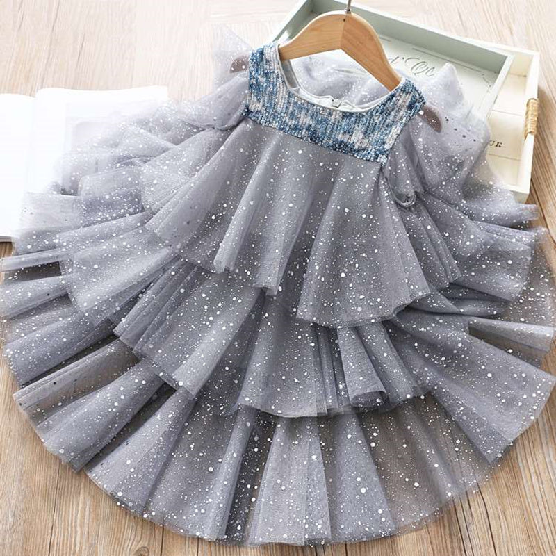 Girls princess fairy puff short sleeve dress by The Clothing Company Sydney, perfect for summer birthdays and special occasions.