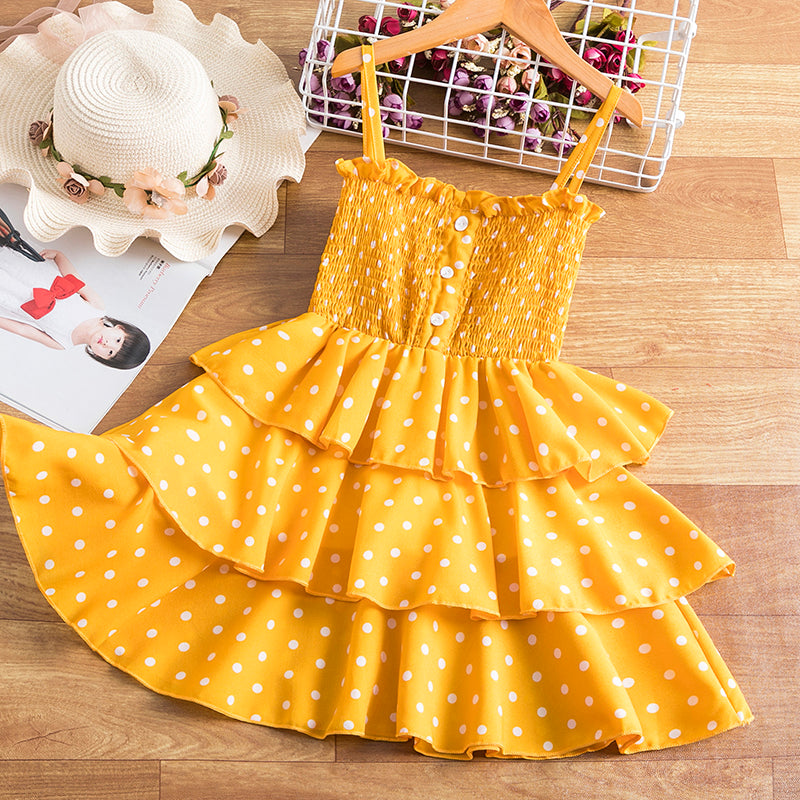 Girls' princess fairy puff short sleeve summer dress by The Clothing Company Sydney, perfect for birthday parties and special occasions.