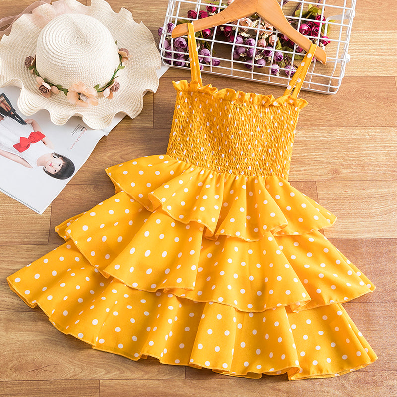 Girls princess fairy puff sleeve summer dress by The Clothing Company Sydney, featuring an elegant birthday party ball gown style.