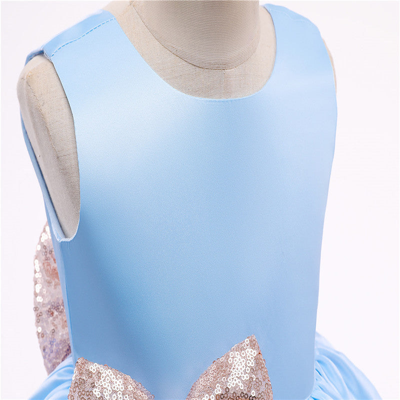 Girls Kids Summer Sleeveless Wedding Sequin Bow Children Lace Smash Tutu Princess Dress The Clothing Company Sydney