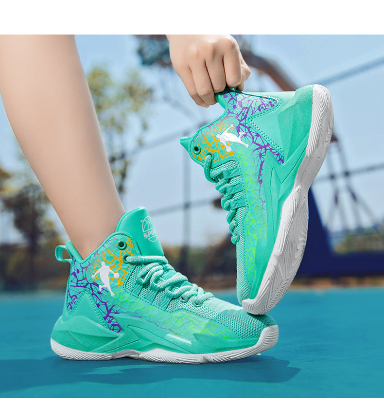 Kids boys and girls basketball shoes by The Clothing Company Sydney featuring non-slip outdoor trainer sneakers.