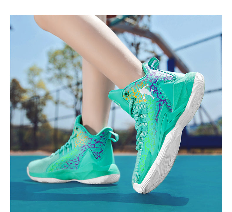 Kids basketball sneakers by The Clothing Company Sydney featuring non-slip outdoor trainers for boys and girls.