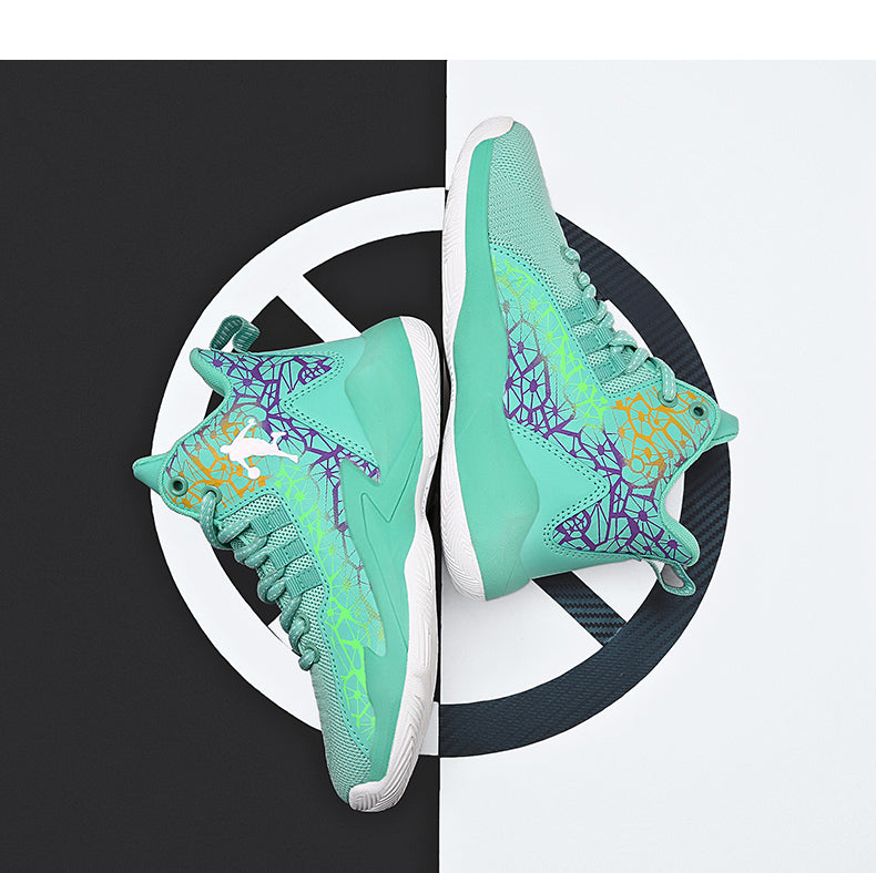 Kids' basketball sneakers by The Clothing Company Sydney with non-slip outdoor trainer soles, suitable for boys and girls.