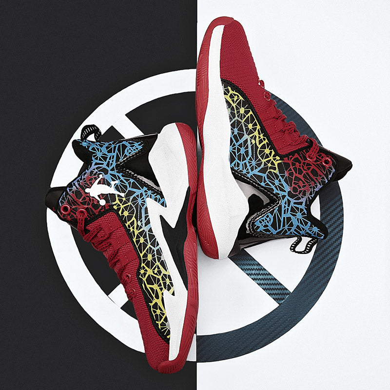 Kids' basketball sneakers by The Clothing Company Sydney, non-slip outdoor trainers for boys and girls, featuring sporty design.