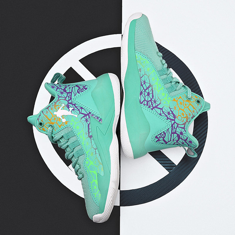 Kids boys and girls basketball shoes by The Clothing Company Sydney featuring non-slip outdoor trainers with sporty design and breathable material.