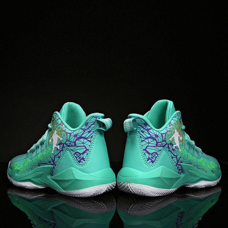 Kids' basketball sneakers by The Clothing Company Sydney, non-slip outdoor trainers for boys and girls, featuring sporty design and grip.