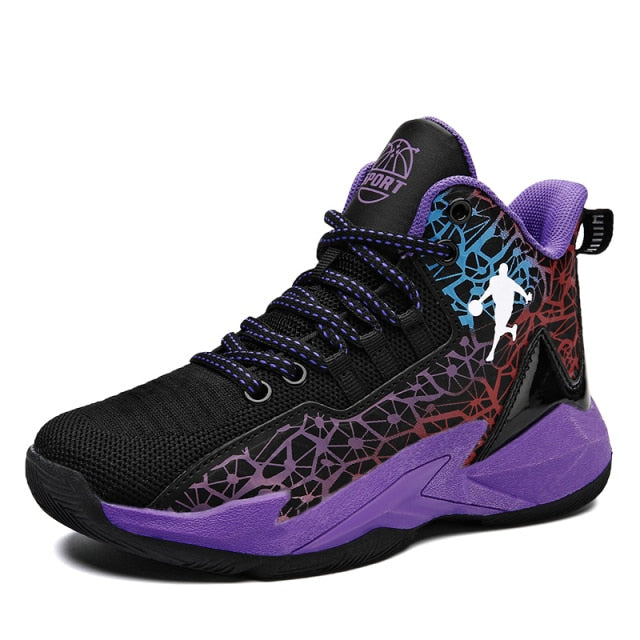 Kids' basketball sneakers by The Clothing Company Sydney featuring non-slip outdoor trainers for boys and girls.