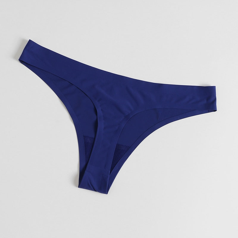 Three-pack of seamless satin G-string underwear by The Clothing Company Sydney, showcasing smooth, comfortable lingerie and thong briefs.