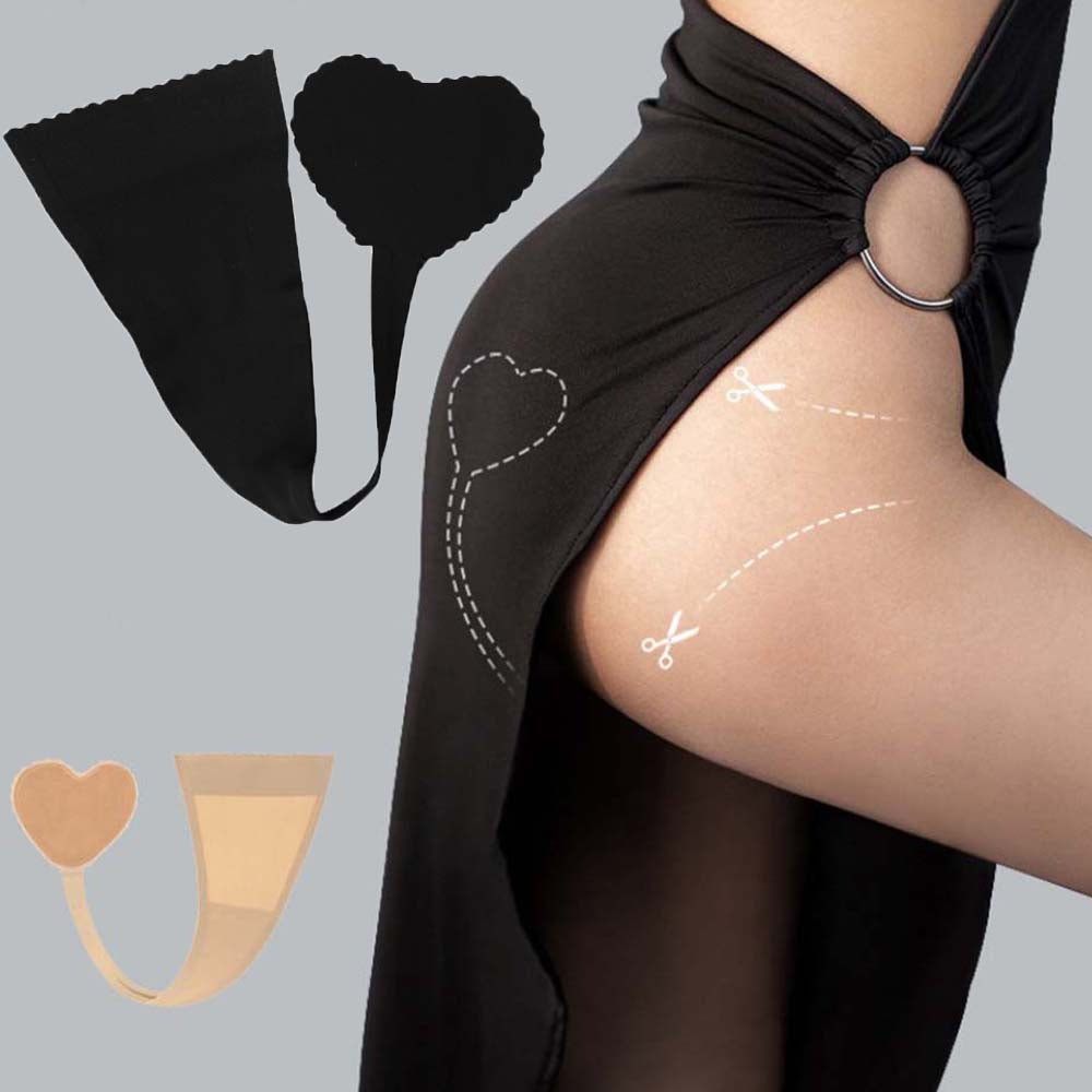 Women's Invisible Seamless C-String Thongs Strapless Adhesive