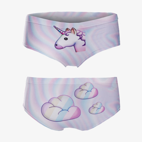 Colorful 3D printed knicker panties underwear by The Clothing Company Sydney with humorous designs in various styles.