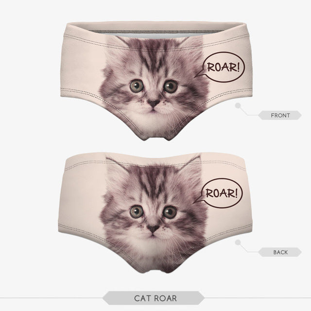 3D humorous printed knicker panties lingerie in 20 playful designs, featuring colorful, fun graphics from The Clothing Company Sydney.