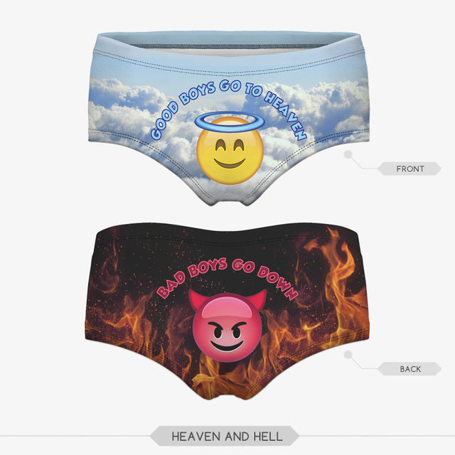 3D printed humorous knicker panties in 20 playful designs, stylish lingerie by The Clothing Company Sydney.