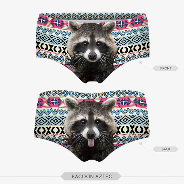 Colorful 3D humorous printed knicker panties lingerie with playful designs by The Clothing Company Sydney.