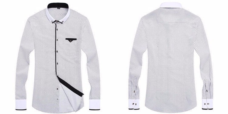 Mens Formal Business Long Sleeved Slim Fit Printed Shirt The Clothing Company Sydney