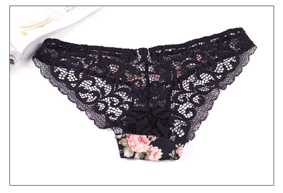 Silk lace floral push-up bra and hollow-out panties set from The Clothing Company Sydney, featuring delicate floral details and elegant design.