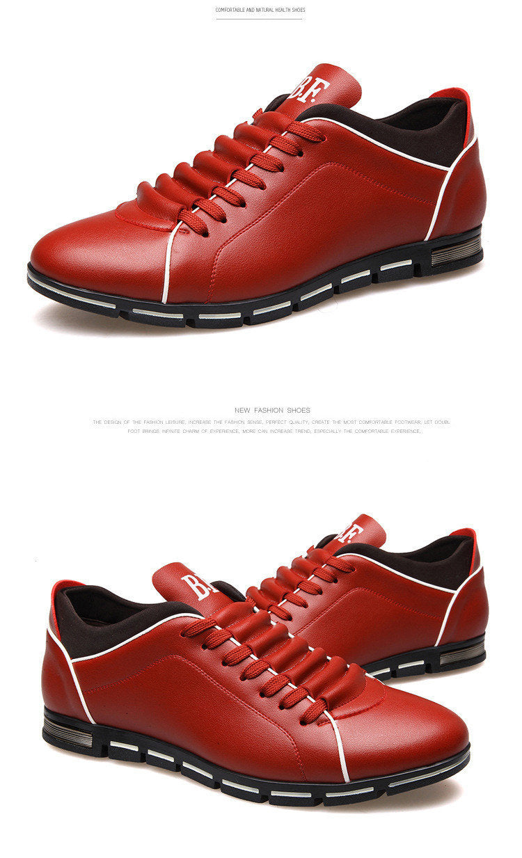 Casual lace-up leather flat loafers for men by The Clothing Company Sydney, showcasing black leather shoes with smooth finish
