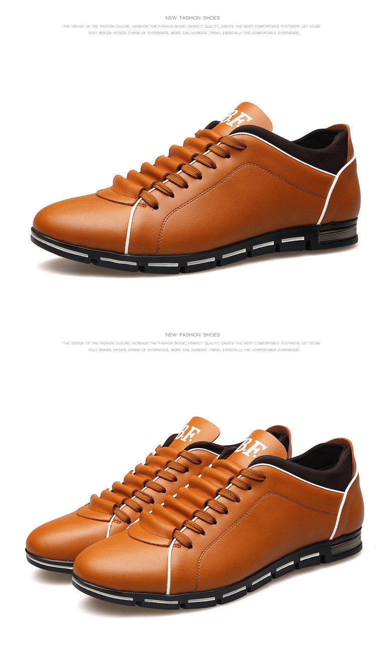Casual men's leather flat loafer shoes with lace-up design by The Clothing Company Sydney, featuring a sleek, comfortable style.