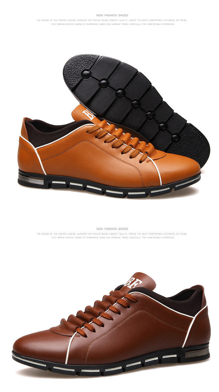 Casual men's leather lace-up flat loafer shoes by The Clothing Company Sydney, featuring a sleek design and comfortable fit.