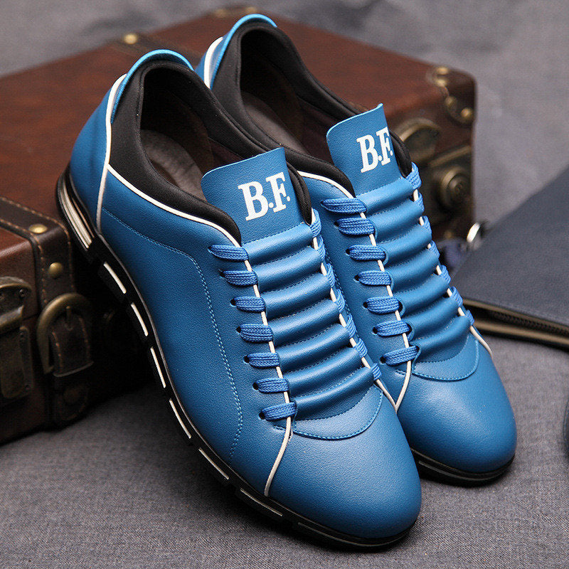 Casual men's leather lace-up flat loafer shoes by The Clothing Company Sydney, shown in brown with a sleek design.