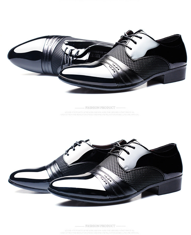 Black and brown breathable men's flat low top formal shoes from The Clothing Company Sydney, suitable for office wear.