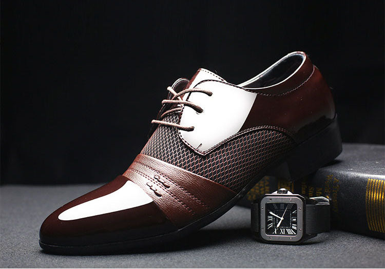 Black and brown men's formal shoes by The Clothing Company Sydney, low top breathable leather shoes for office and business wear