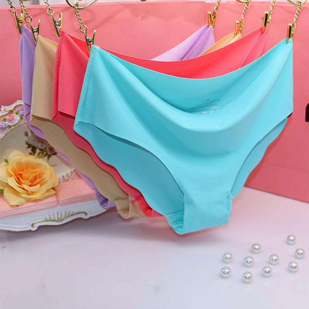 Seamless women's briefs from The Clothing Company Sydney, ultra-thin, soft underwear with trimming ruffles and a traceless design.