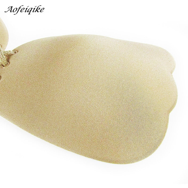 Seamless, strapless silicone push-up bra from The Clothing Company Sydney, wire-free and invisible under clothing.