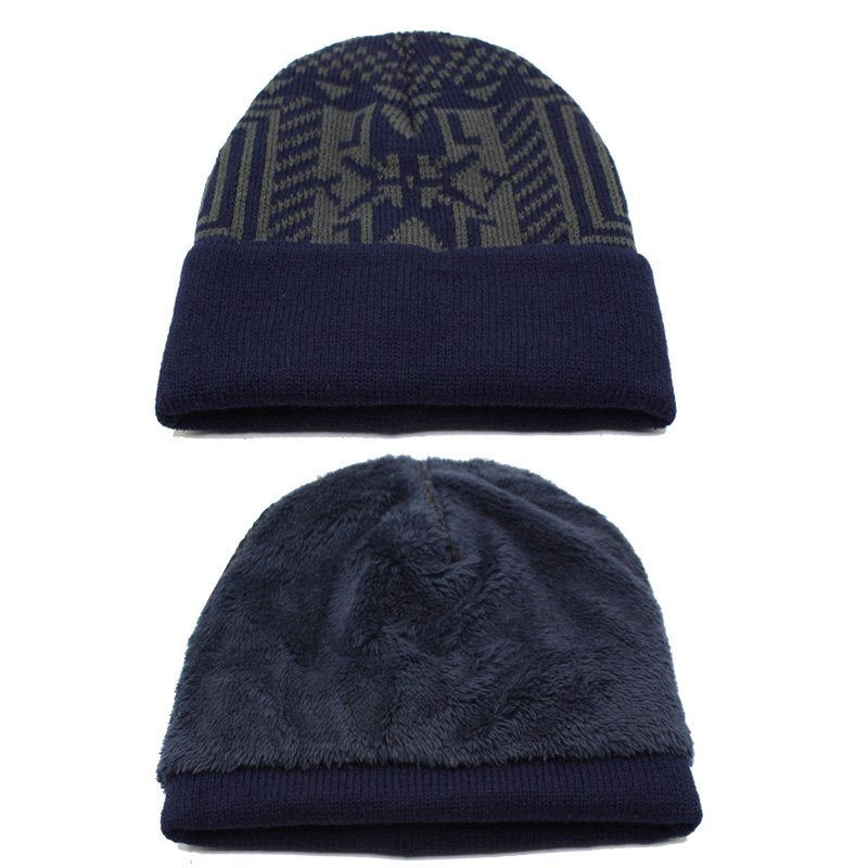 Two-piece winter knitted beanie and scarf set from The Clothing Company Sydney, featuring cozy, textured knit accessories.