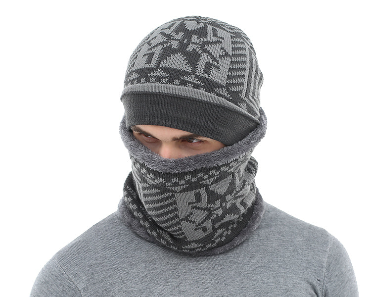 Two-piece winter knitted beanie and scarf set by The Clothing Company Sydney, featuring cozy, textured accessories for cold weather.