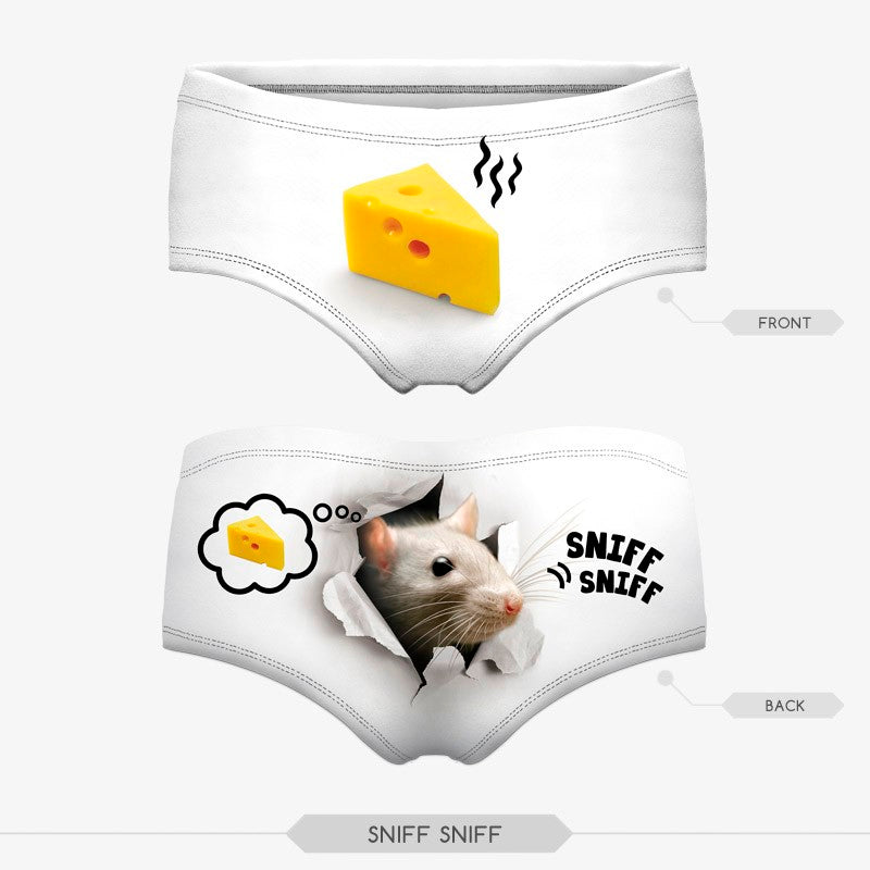 3D humorous printed knicker panties underwear in 20 designs, colorful lingerie by The Clothing Company Sydney.