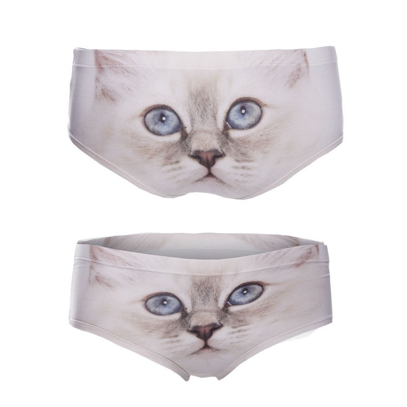 Colorful 3D printed humorous knicker panties from The Clothing Company Sydney featuring playful designs in various styles.